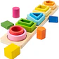 Wooden Color Sorting Toy Montessori Shape Stacking Learning Set - Thumbnail 11