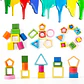 Wooden Color Sorting Toy Montessori Shape Stacking Learning Set - Thumbnail 14