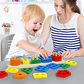 Wooden Color Sorting Toy Montessori Shape Stacking Learning Set - Thumbnail 15