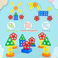 Wooden Color Sorting Toy Montessori Shape Stacking Learning Set - Thumbnail 17