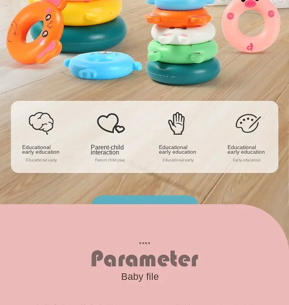 Baby Stacking Cups Montessori Educational Bath & Beach Toy 9