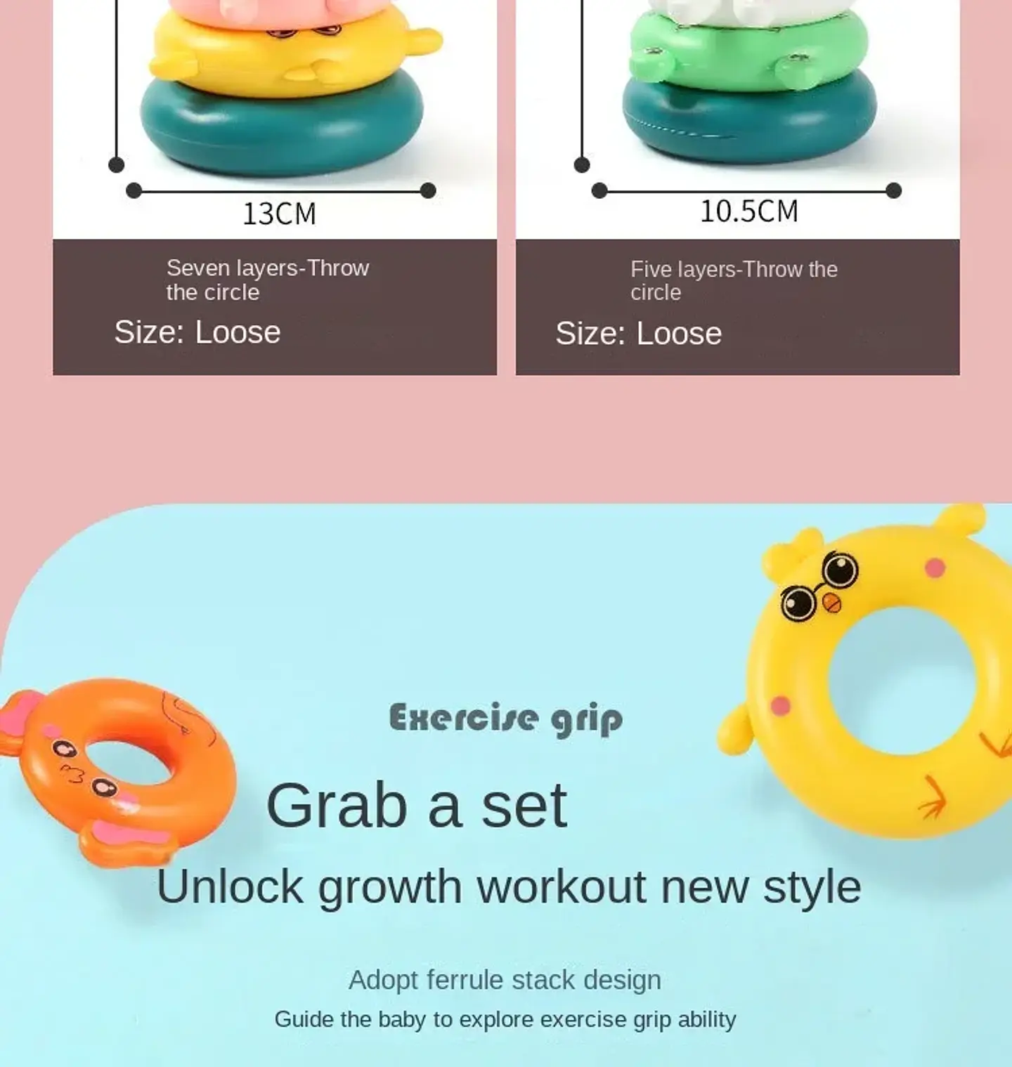 Baby Stacking Cups Montessori Educational Bath & Beach Toy 10