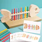Wooden Balance Game  Montessori Color Matching & Fine Motor Toy - Thumbnail 2