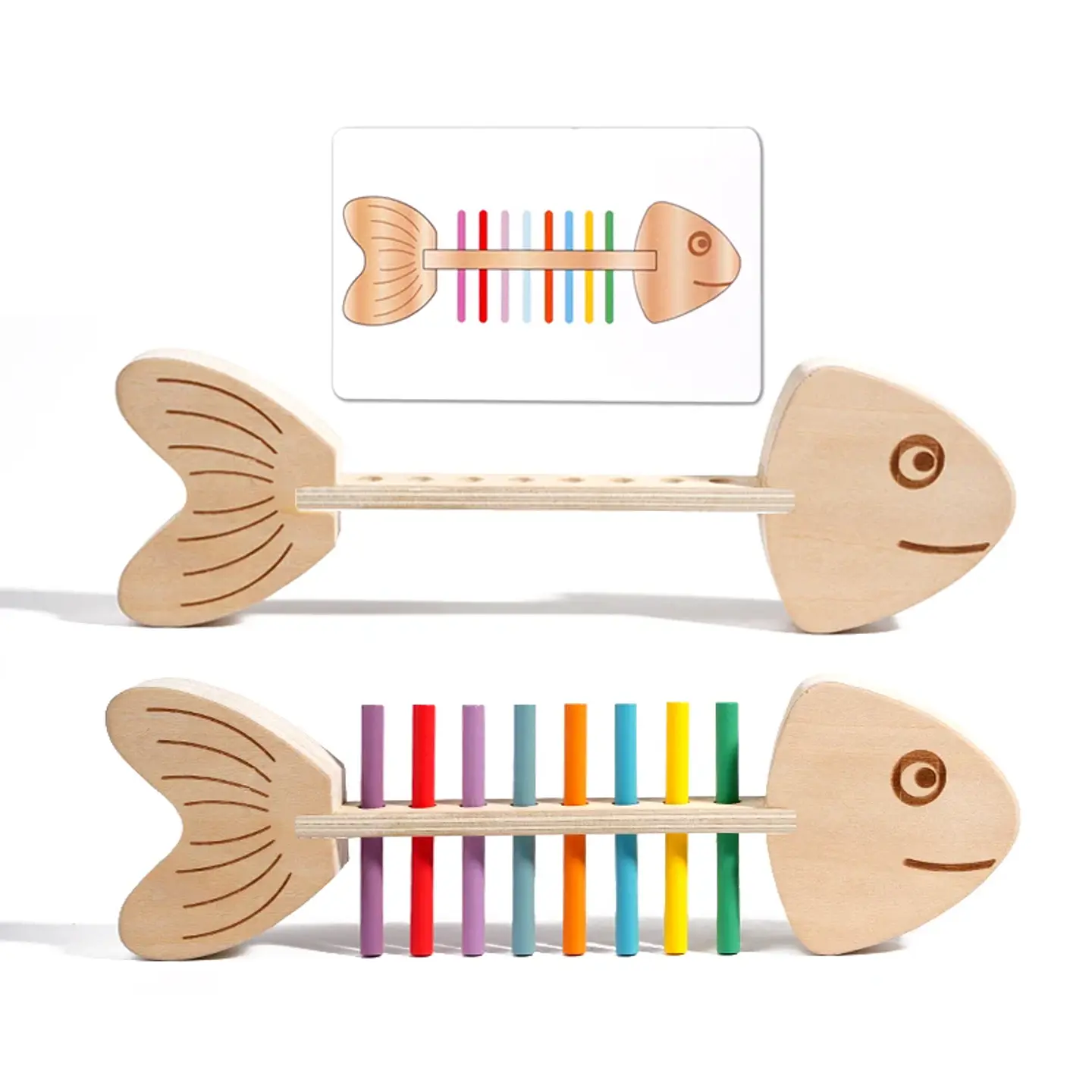 Wooden Balance Game  Montessori Color Matching & Fine Motor Toy 4