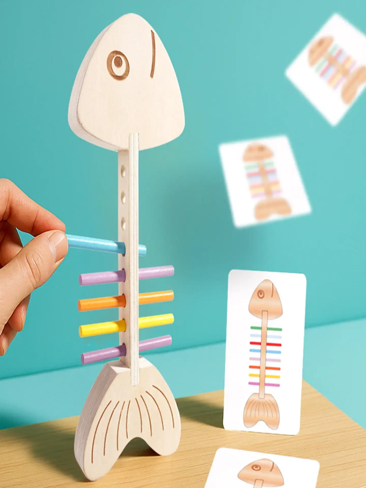 Wooden Balance Game  Montessori Color Matching & Fine Motor Toy 5