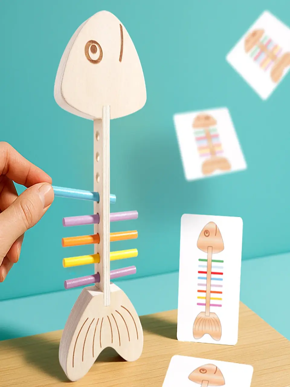 Wooden Balance Game  Montessori Color Matching & Fine Motor Toy 5