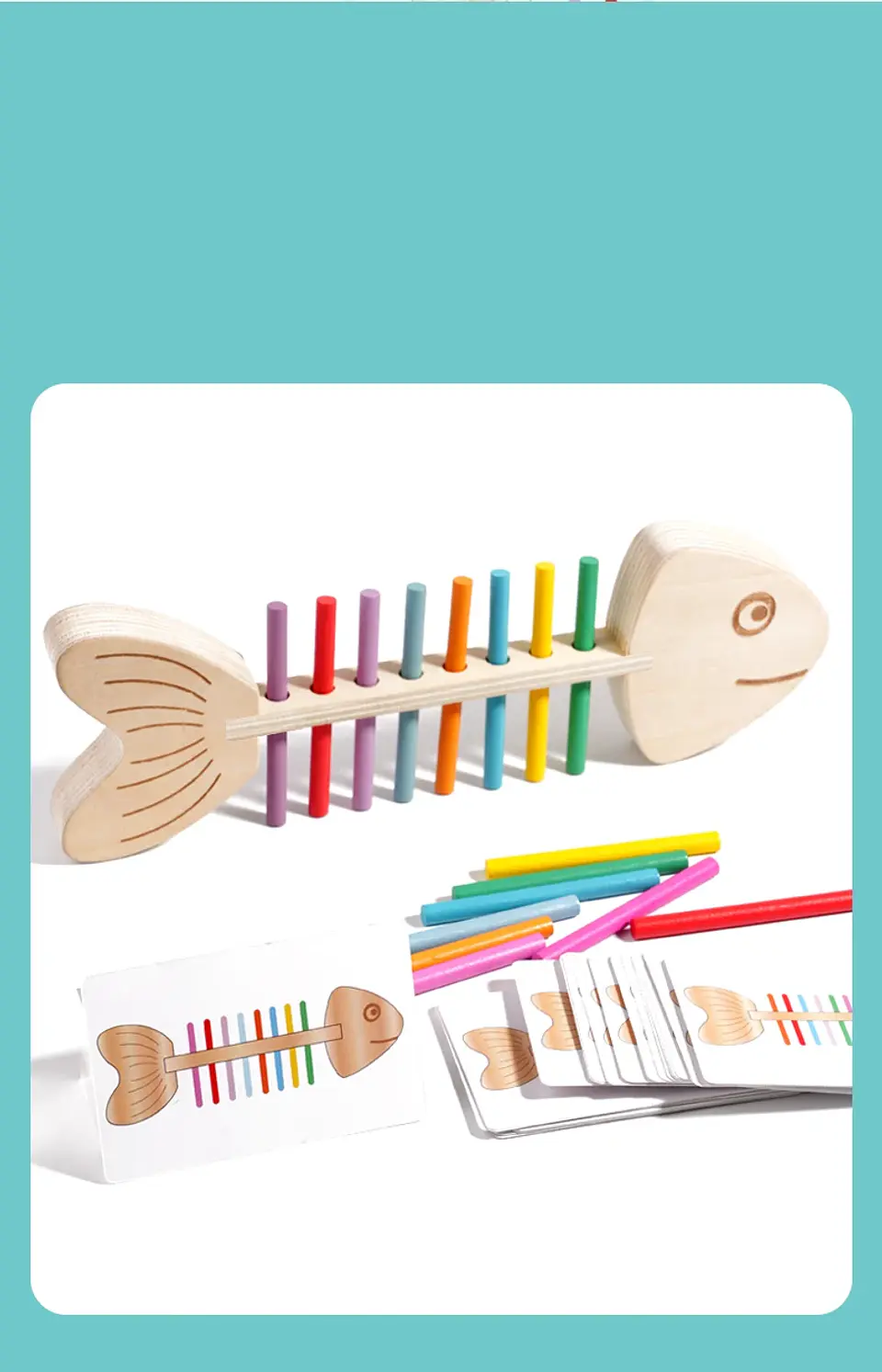 Wooden Balance Game  Montessori Color Matching & Fine Motor Toy 7