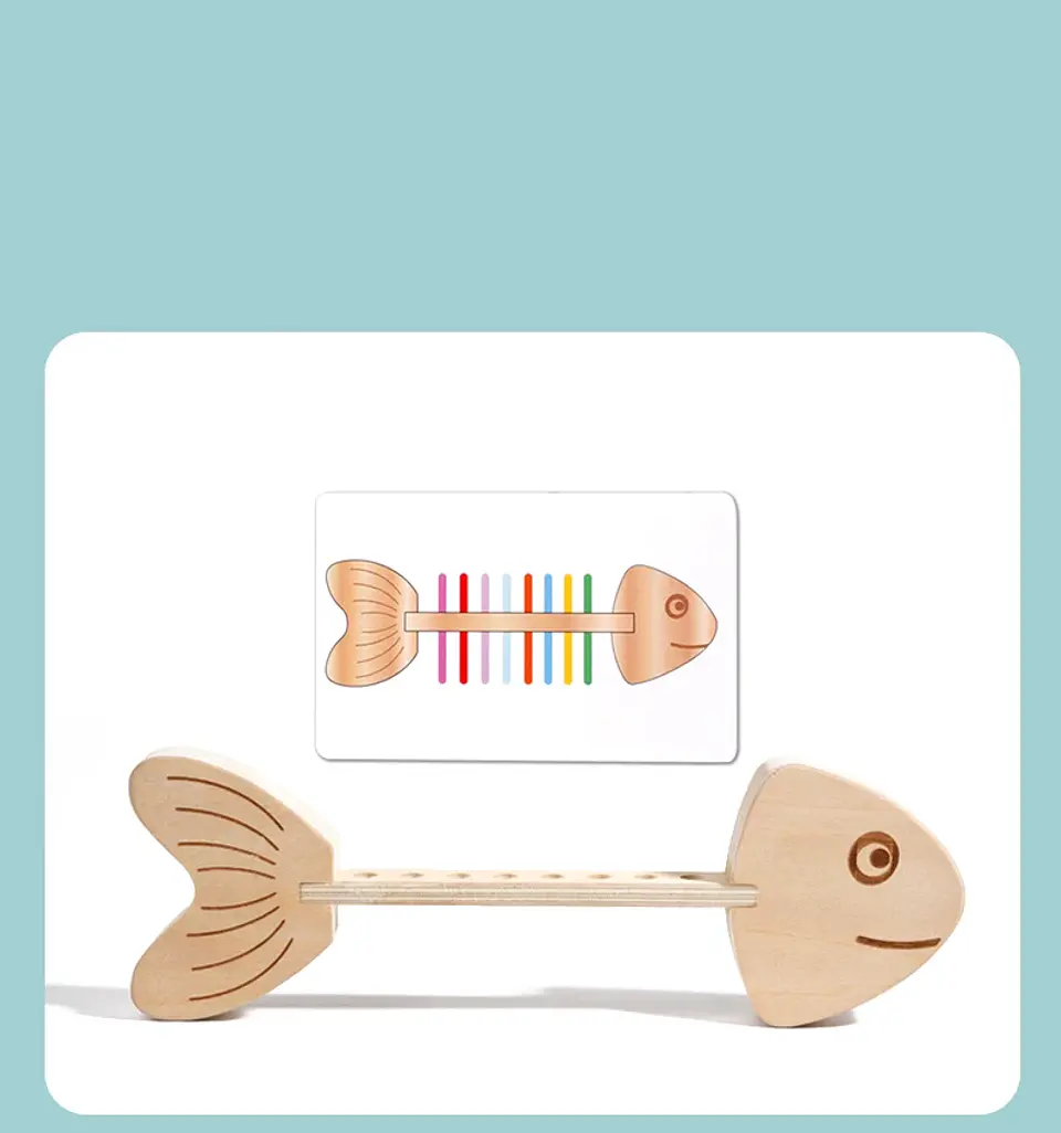 Wooden Balance Game  Montessori Color Matching & Fine Motor Toy 8