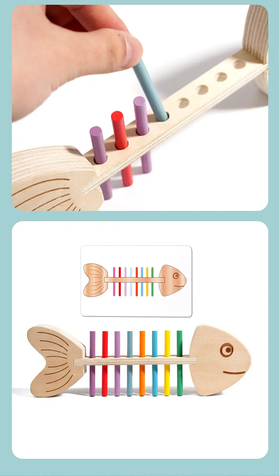 Wooden Balance Game  Montessori Color Matching & Fine Motor Toy 9
