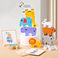 Animal Stacking Balance Toy  Montessori Wooden Shape Matching Game - Thumbnail 1