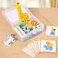 Animal Stacking Balance Toy  Montessori Wooden Shape Matching Game - Thumbnail 6