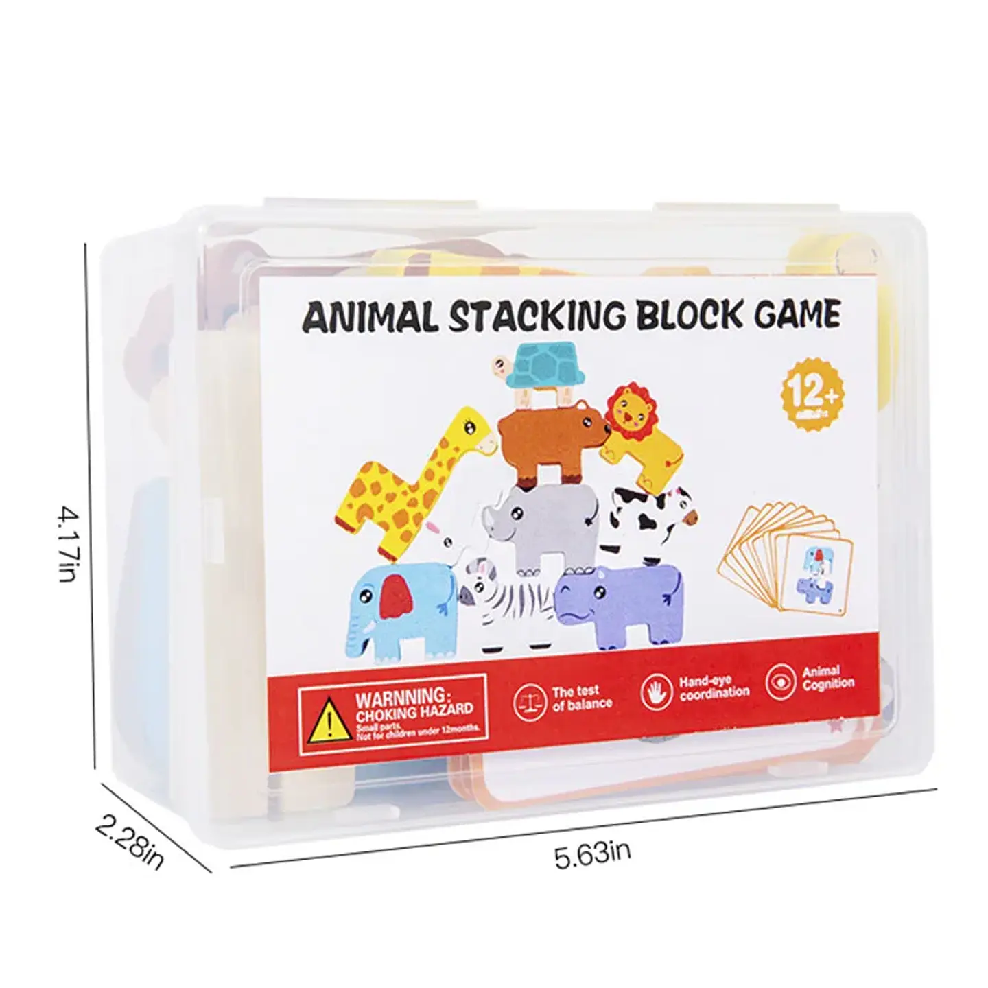 Animal Stacking Balance Toy  Montessori Wooden Shape Matching Game 11