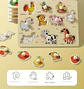Wooden Geometry Puzzle Board Montessori Shape Matching Toy for Toddlers - Thumbnail 14