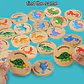 Memory Matching Puzzle  Montessori Wooden Cognitive Matching Board for Kids - Thumbnail 3