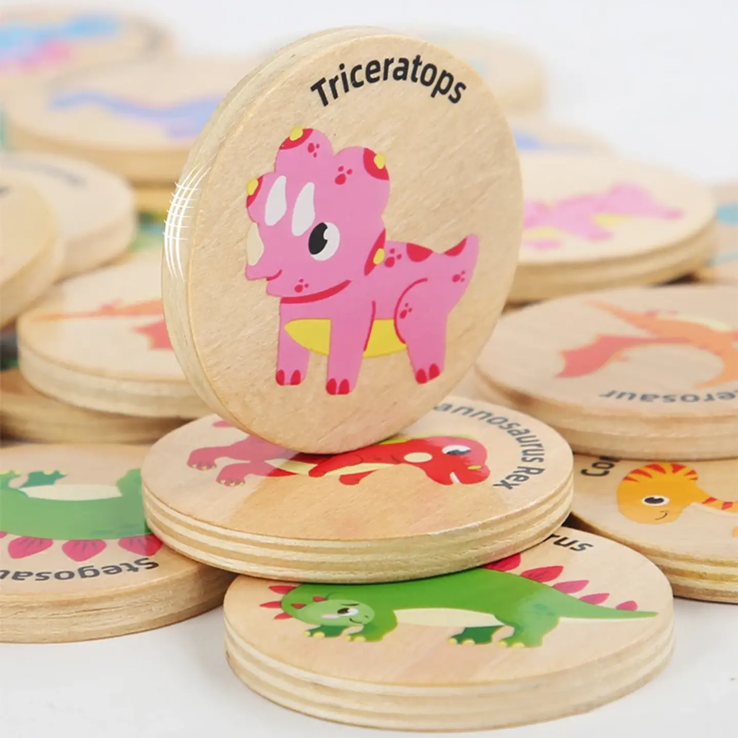 Memory Matching Puzzle  Montessori Wooden Cognitive Matching Board for Kids 4