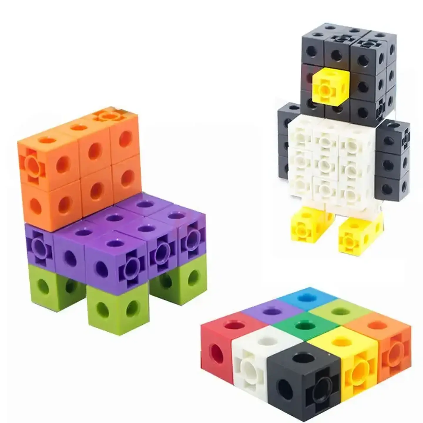 100-Piece Math Linking Cubes Educational Counting & Stacking Blocks for Kids 5