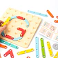 Wooden Geoboard  Montessori Geometric Pegboard Construction Puzzle for Kids - Thumbnail 2
