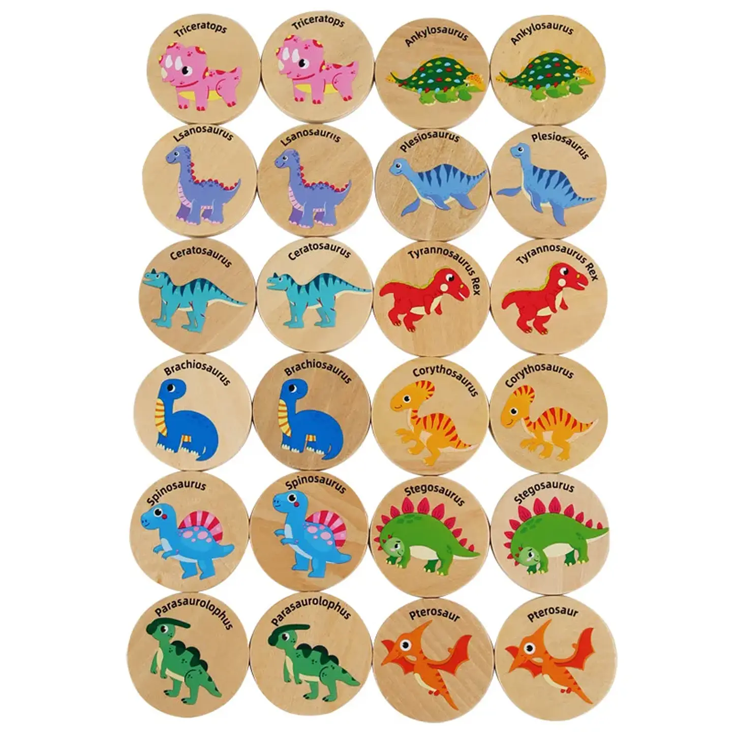 Memory Matching Puzzle  Montessori Wooden Cognitive Matching Board for Kids 6