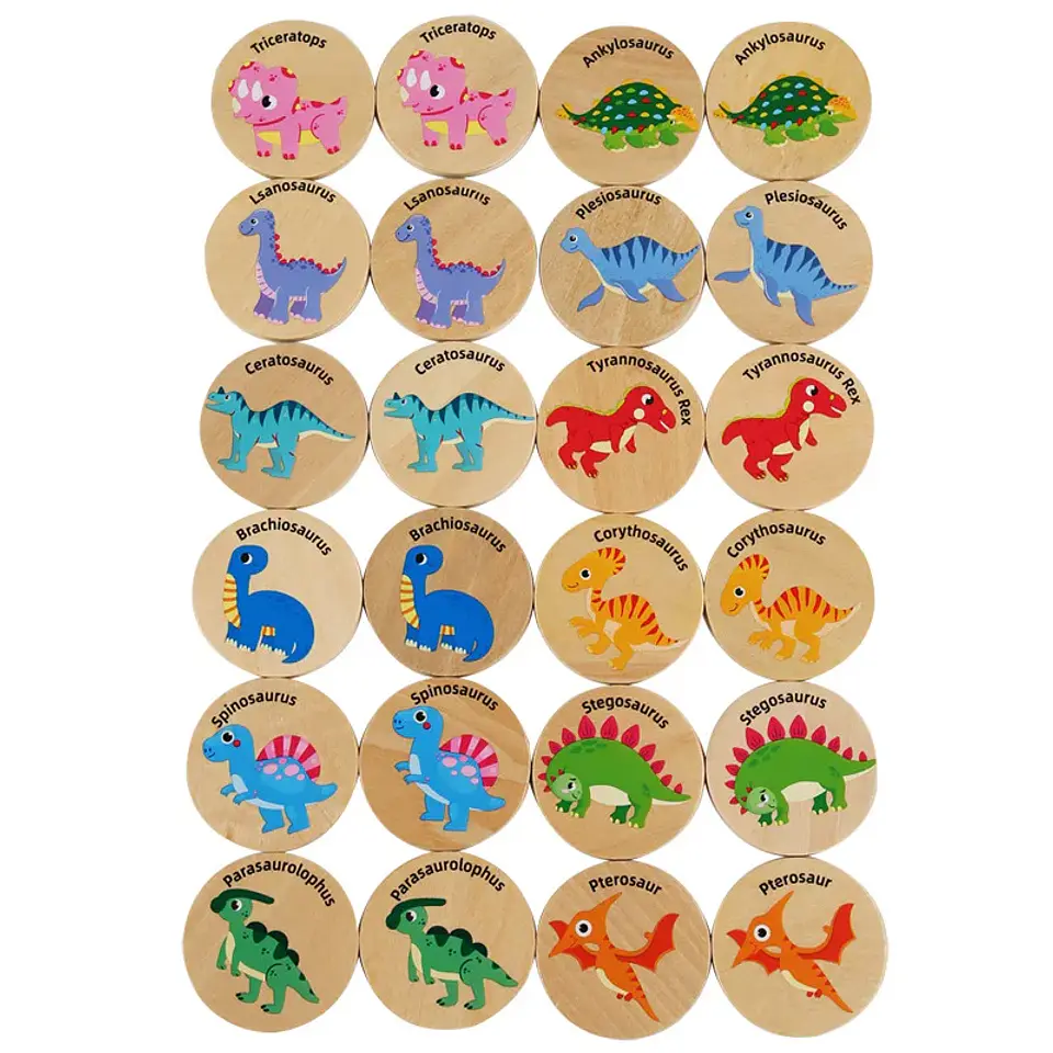 Memory Matching Puzzle  Montessori Wooden Cognitive Matching Board for Kids 6