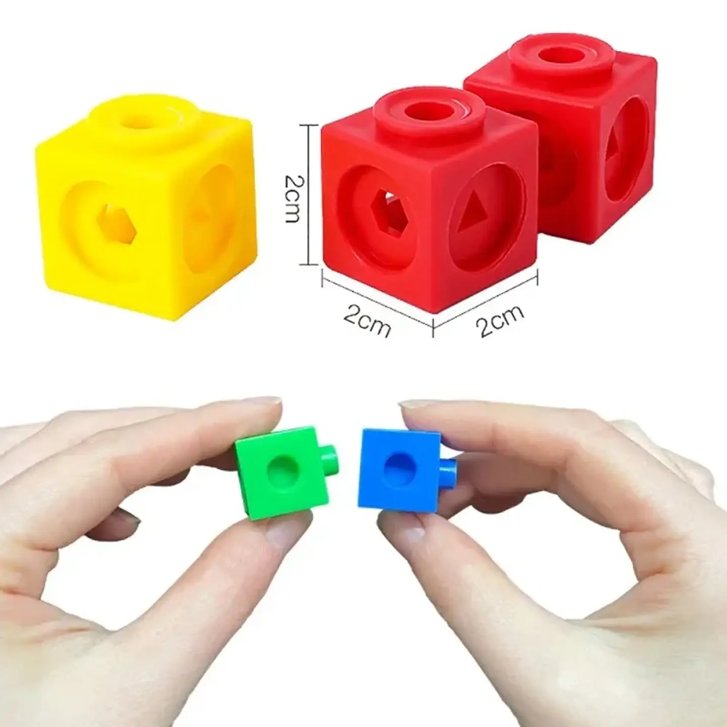 100-Piece Math Linking Cubes Educational Counting & Stacking Blocks for Kids 6