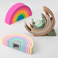 Silicone Building Blocks – Montessori Rainbow Soft Stacking Toy for Babies - Thumbnail 2