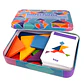 Wooden Tangram Puzzle Montessori Building Blocks Learning Game - Thumbnail 8