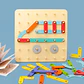 Wooden Geoboard  Montessori Geometric Pegboard Construction Puzzle for Kids - Thumbnail 5