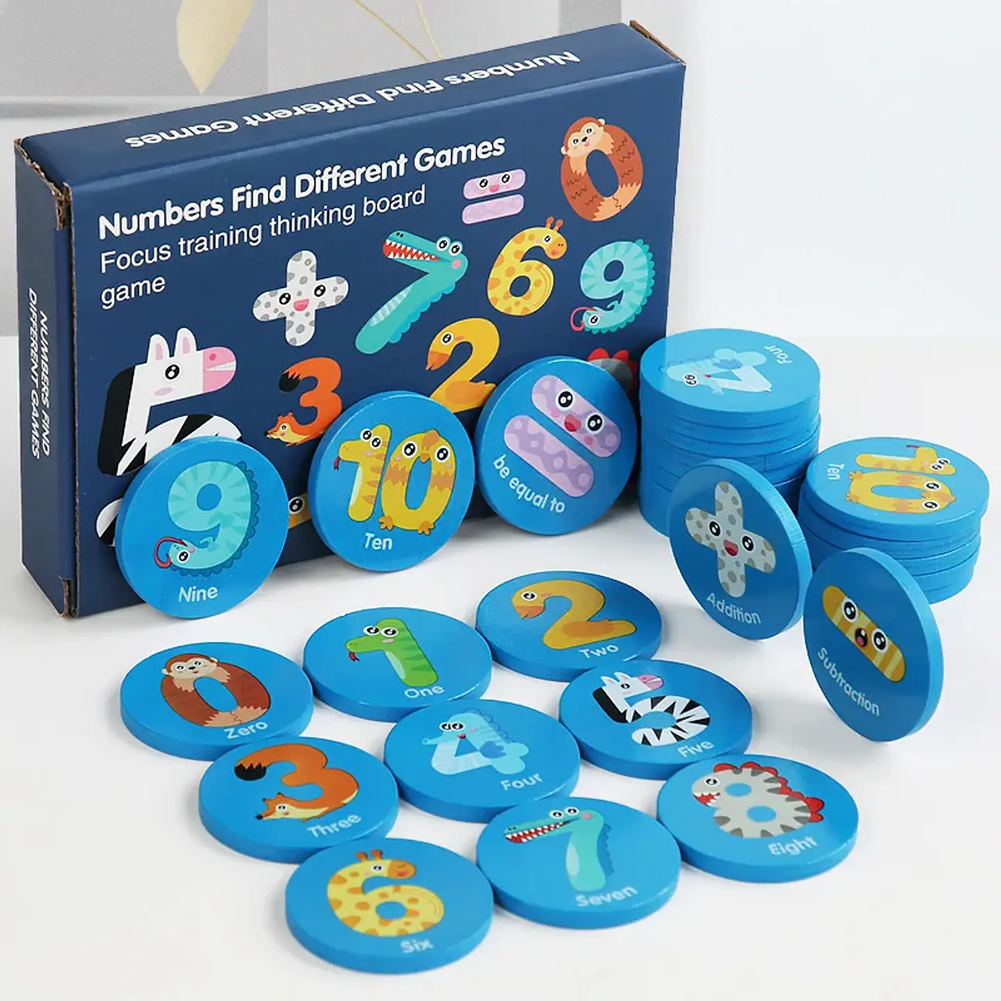 Memory Matching Puzzle  Montessori Wooden Cognitive Matching Board for Kids 8