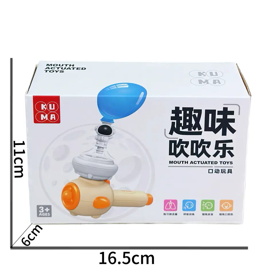 Breathing Exercise Toy Montessori 3-in-1 Blowing Ball & Whistle Sensory Toy 6