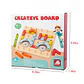 Wooden Geoboard  Montessori Geometric Pegboard Construction Puzzle for Kids - Thumbnail 11