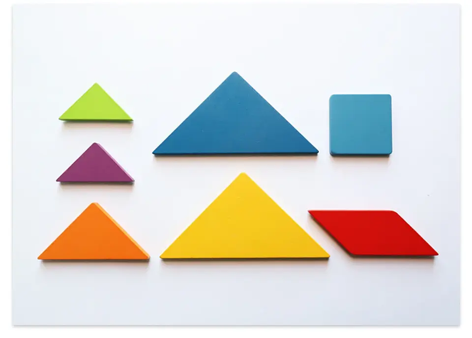 Wooden Tangram Puzzle Montessori Building Blocks Learning Game 16