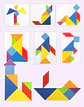 Wooden Tangram Puzzle Montessori Building Blocks Learning Game - Thumbnail 19
