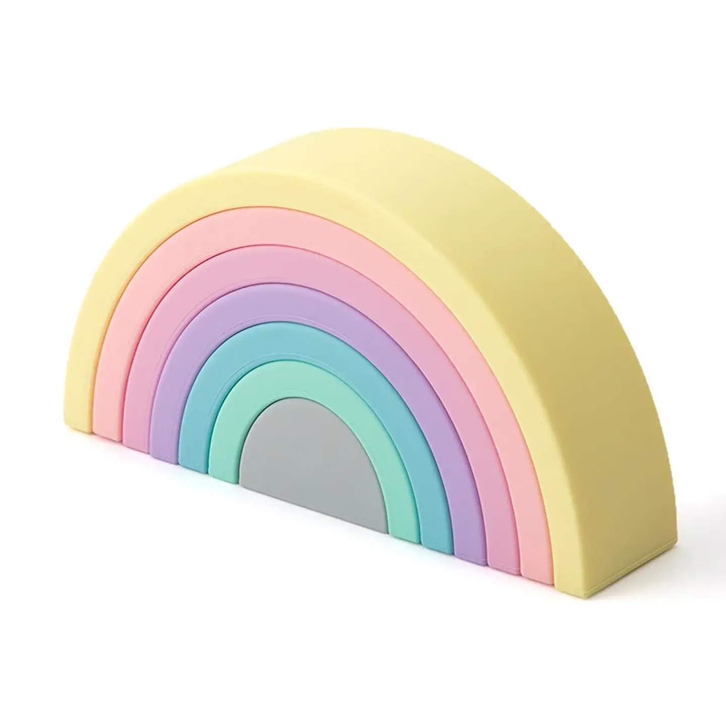 Silicone Building Blocks – Montessori Rainbow Soft Stacking Toy for Babies 14