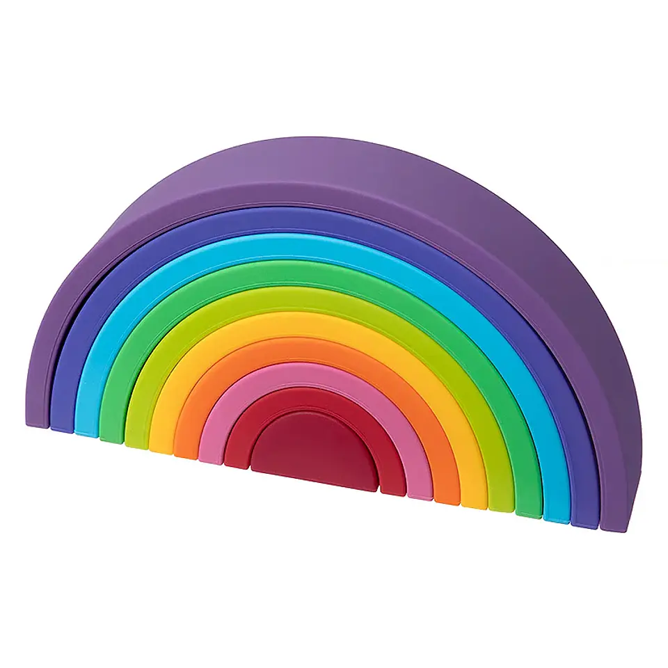 Silicone Building Blocks – Montessori Rainbow Soft Stacking Toy for Babies 20