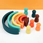 Silicone Building Blocks – Montessori Rainbow Soft Stacking Toy for Babies - Thumbnail 23