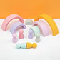 Silicone Building Blocks – Montessori Rainbow Soft Stacking Toy for Babies - Thumbnail 24