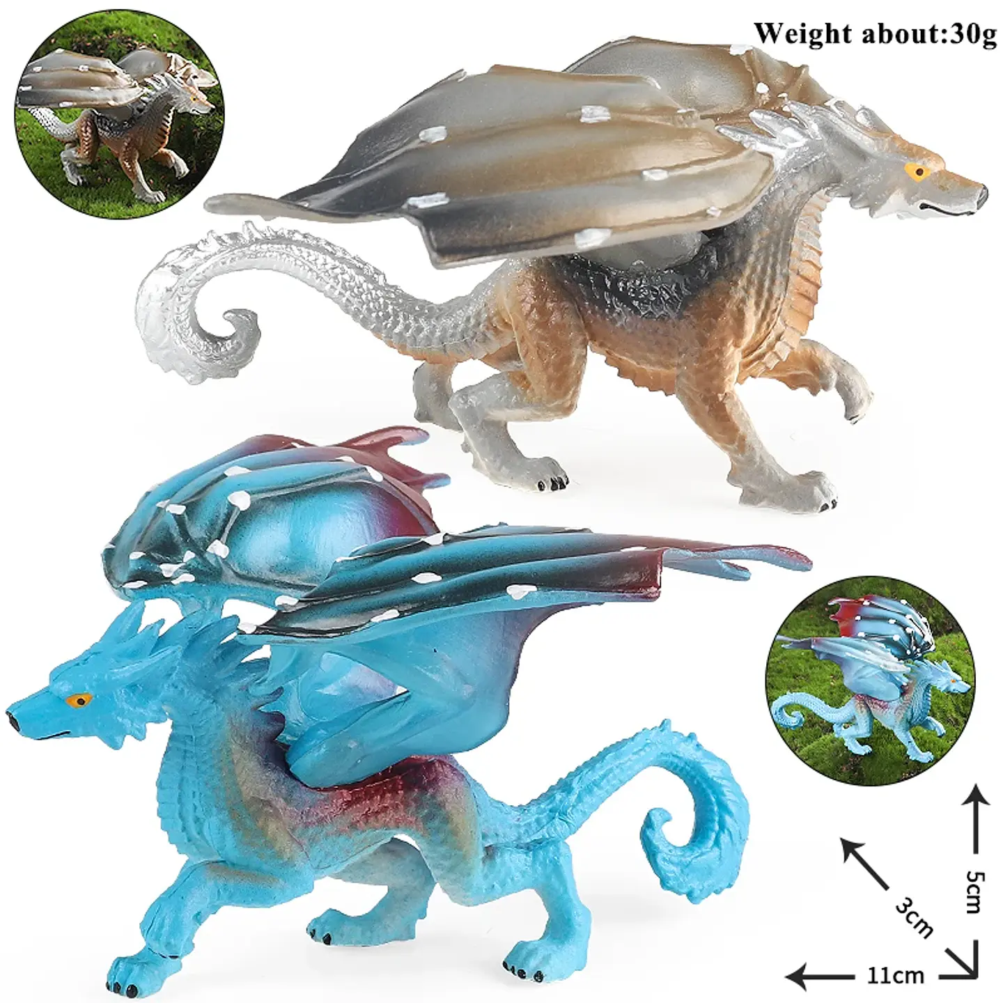Oenux – Figurines de dragon et de phénix mythiques : modèles de créatures fantastiques en PVC pour enfants 2