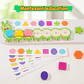 Montessori Magnetic Caterpillar Puzzle  Wooden Color & Shape Matching Board for Kids - vignette 2