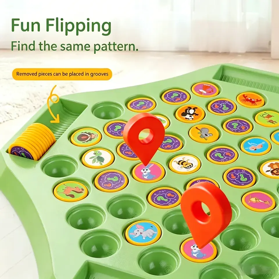 Kids Memory Board Game  Animal & Fruit Matching Card Game for 2–4 Players 3