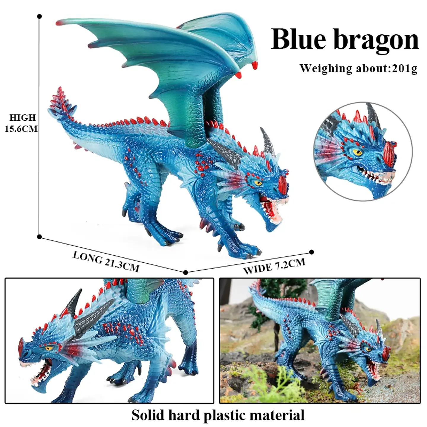 Oenux – Collection de figurines d'animaux en PVC pour enfants : créatures mythiques et dinosaures 3