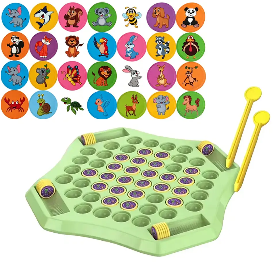 Kids Memory Board Game  Animal & Fruit Matching Card Game for 2–4 Players 6