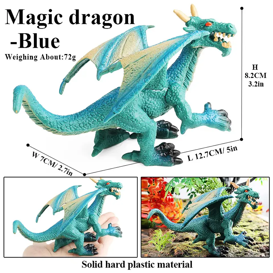 Oenux – Figurines de dragon et de phénix mythiques : modèles de créatures fantastiques en PVC pour enfants 4
