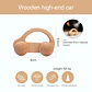 Wooden Beech Car Toy Montessori Wooden Vehicle for Fine Motor Skills & Imaginative Play - thumbnail 4