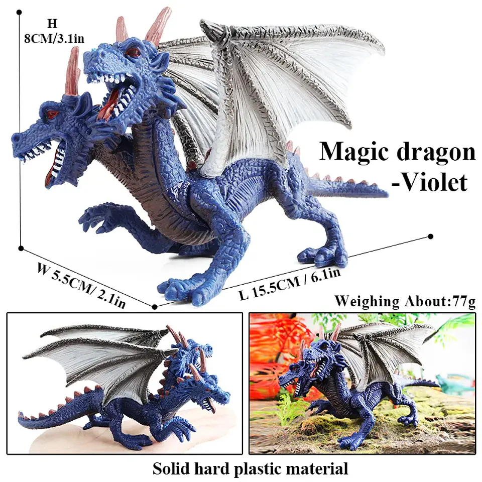 Oenux – Figurines de dragon et de phénix mythiques : modèles de créatures fantastiques en PVC pour enfants 5