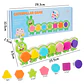 Montessori Magnetic Caterpillar Puzzle  Wooden Color & Shape Matching Board for Kids - vignette 6