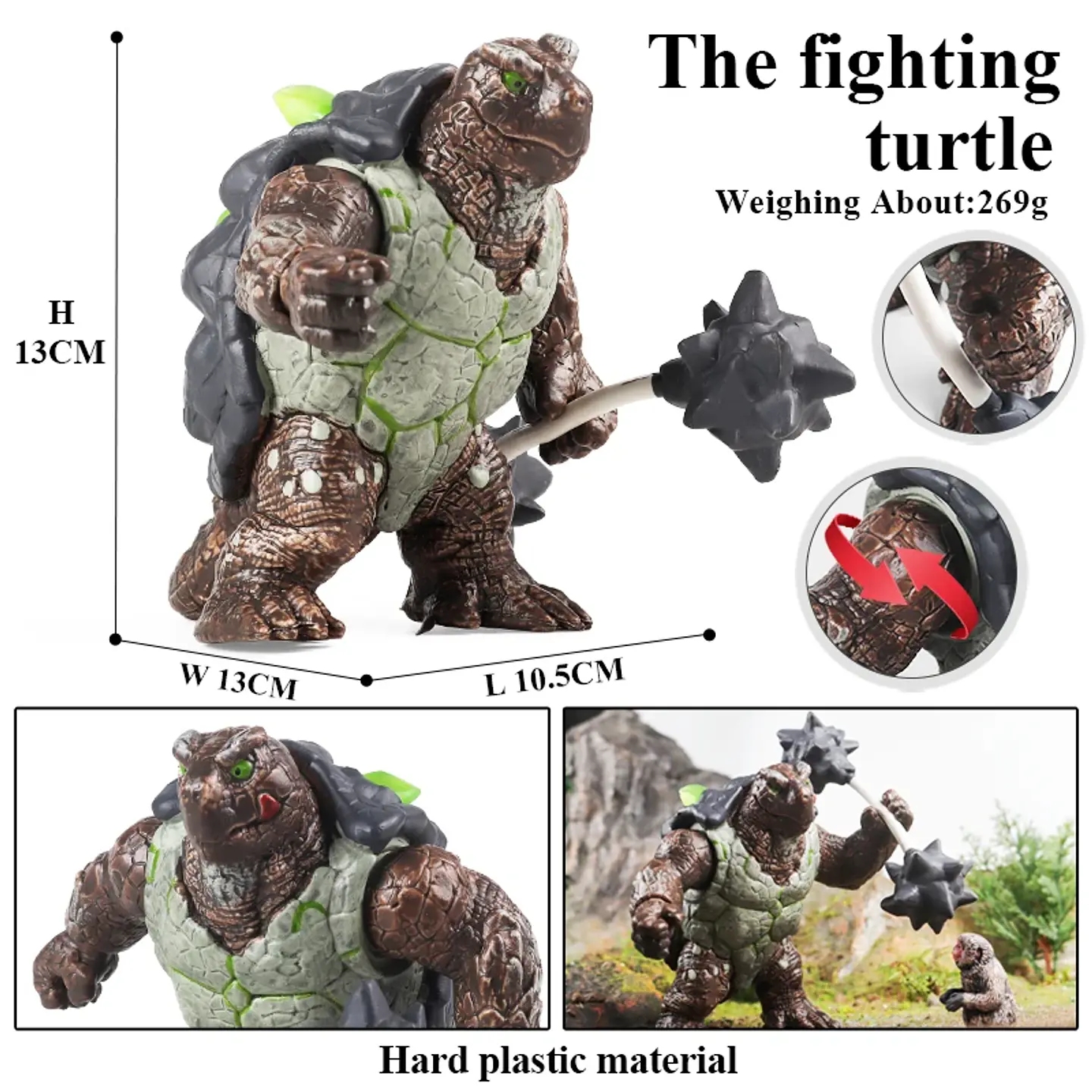 Oenux – Collection de figurines d'animaux en PVC pour enfants : créatures mythiques et dinosaures 6