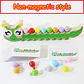 Montessori Magnetic Caterpillar Puzzle  Wooden Color & Shape Matching Board for Kids - vignette 9