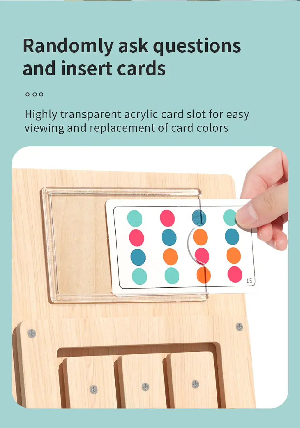 Montessori Wooden Color Matching Game Logic & Memory Board for Kids 12