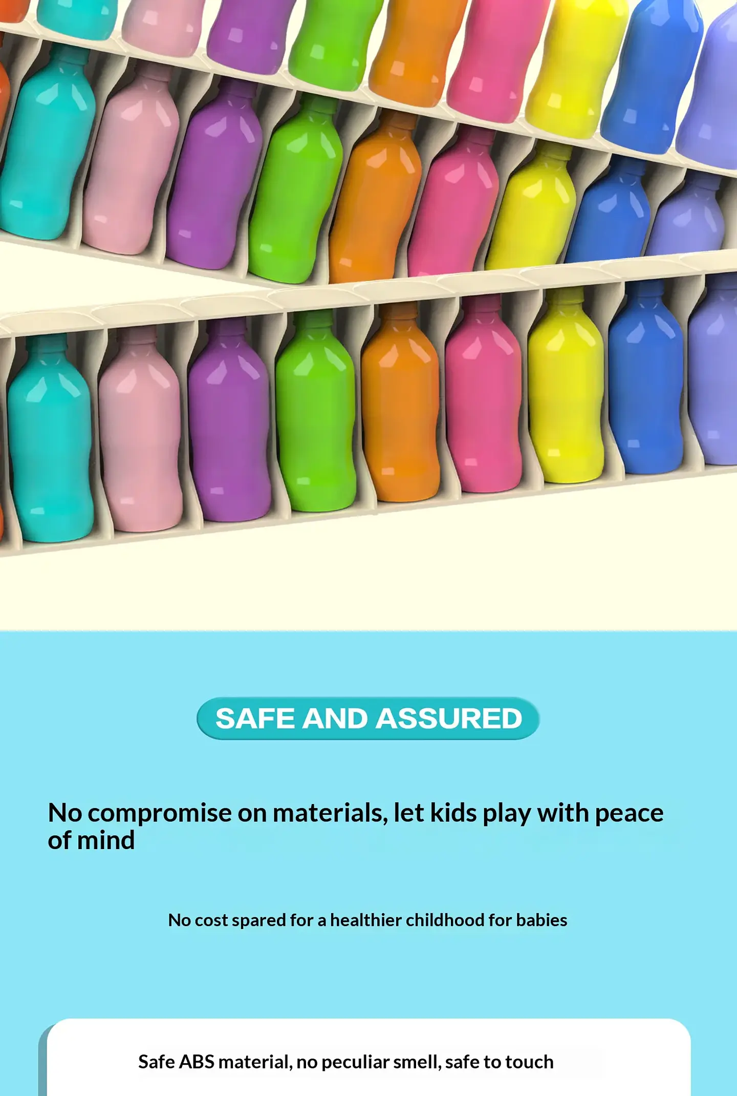 Color Memory Bottle Matching Game Educational Brain Training Toy for Kids 9