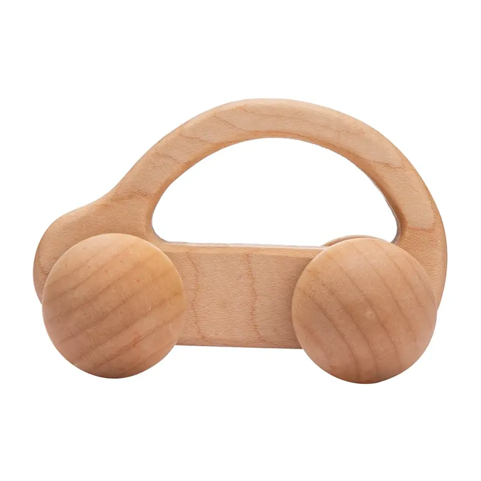 Wooden Beech Car Toy Montessori Wooden Vehicle for Fine Motor Skills & Imaginative Play 10